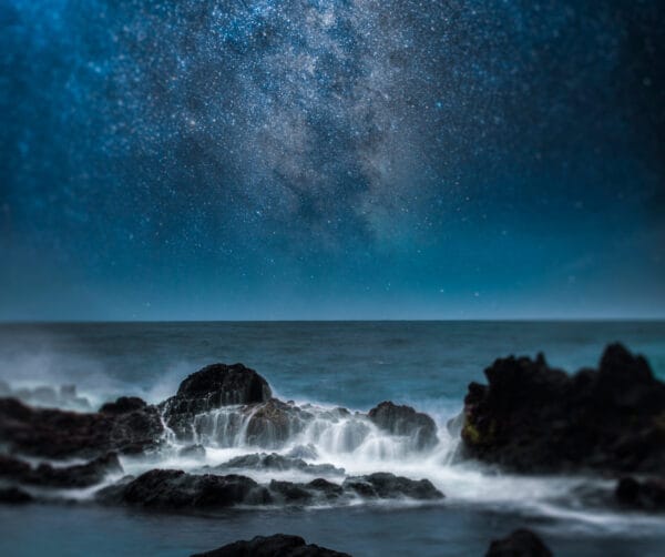 Stars over the ocean